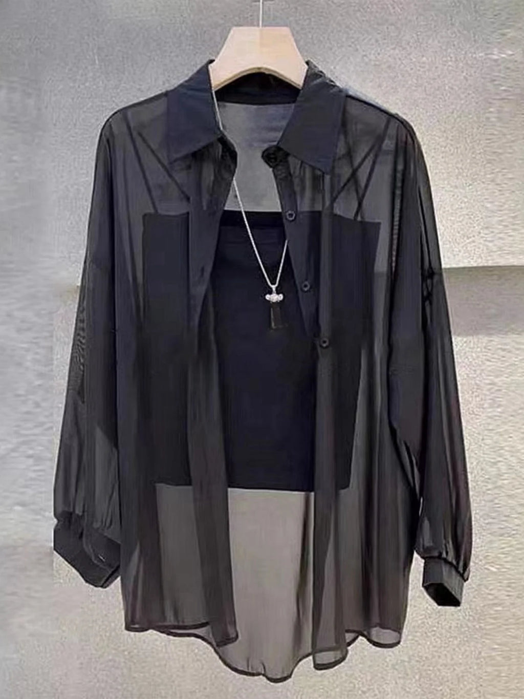 New Women's Shirt | Lightweight Breathable, Solid Color, Straight Button Placket, Lapel, Long-Sleeve, Outerwear & Sun-Protective