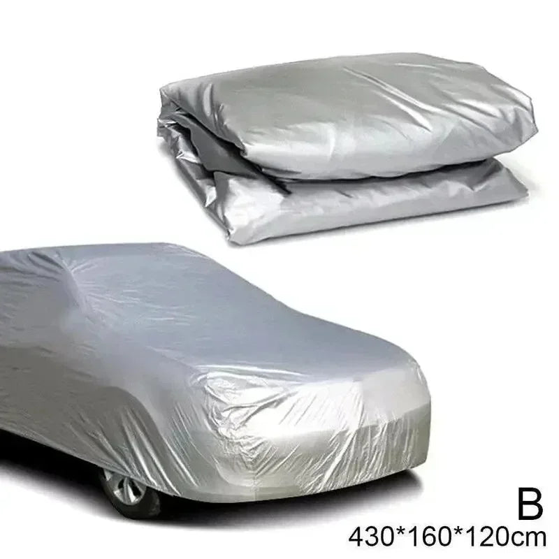 1 PCS Four Seasons Fit Full Car Cover Waterproof Dustproof PE Film Coat Aluminum Protective Sunshade UV Ray Reflectioncar Cover