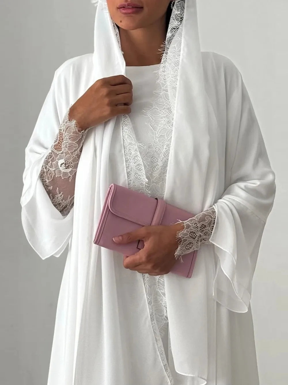 Eid Muslim Hijab Abaya Women Hollow Out Sleeve Abayas with Scarf Cardigan Jalabiya Party Dresses Dubai Kaftan Vestidos Long Robe
