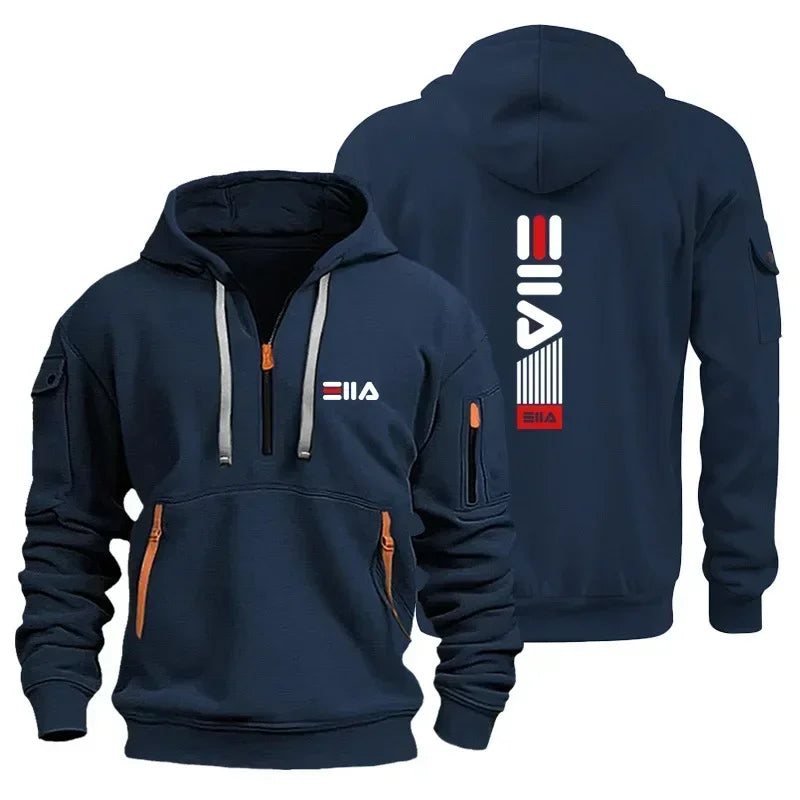 Fashionable men's pullover, outdoor jogging and fitness casual sweatshirt, Spring and Autumn 2025 new men's long-sleeved hoodie