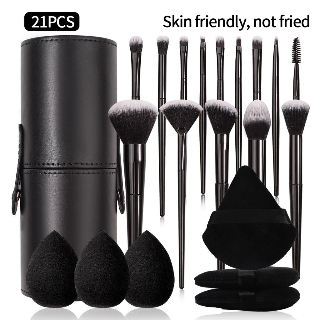 Black Makeup Brush Set Professional Super soft detail brush Blush Brush