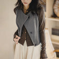 Maden Casual Sleeveless Cardigan Vest Women's Spring and Summer Vintage Single Breasted Layering Waistcoat Versatile Tank Tops