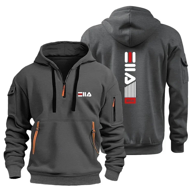 Fashionable men's pullover, outdoor jogging and fitness casual sweatshirt, Spring and Autumn 2025 new men's long-sleeved hoodie
