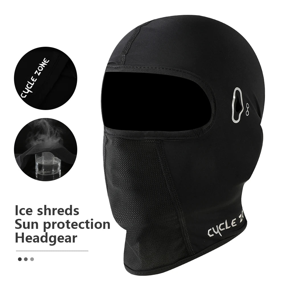 Full Face Mask Motorcycle Balaclava Hat UV Protection Breathable Scarf MTB Bike Cycling Full Mask with Glasses Hole for Outdoor