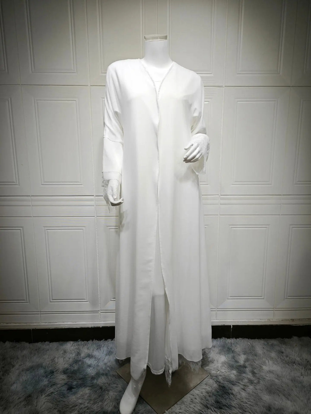 Eid Muslim Hijab Abaya Women Hollow Out Sleeve Abayas with Scarf Cardigan Jalabiya Party Dresses Dubai Kaftan Vestidos Long Robe