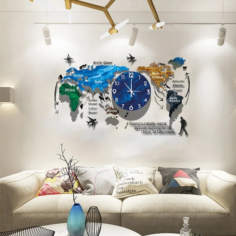 Unique Acrylic Wall Clock 3D DIY Large Wall Hanging Clock