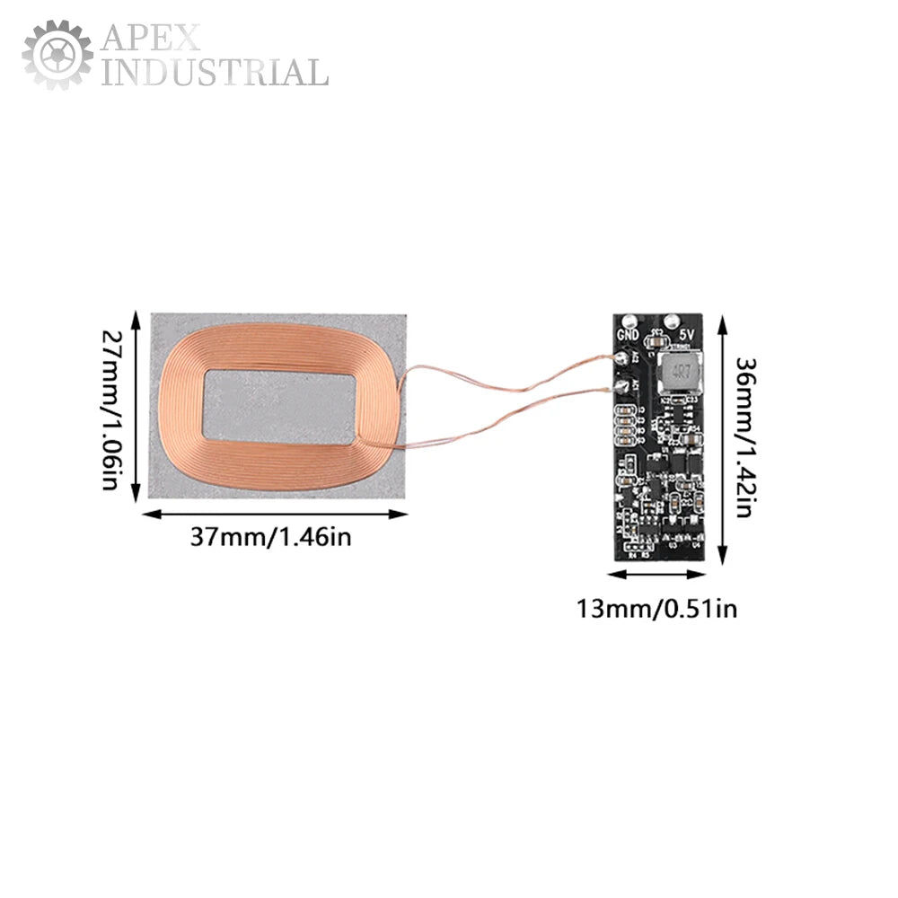 Wireless Charger Receiver Module Wireless Charging Small Receiving PCBA Board Power Supply Coil Module For Smart Phone 3W 5W