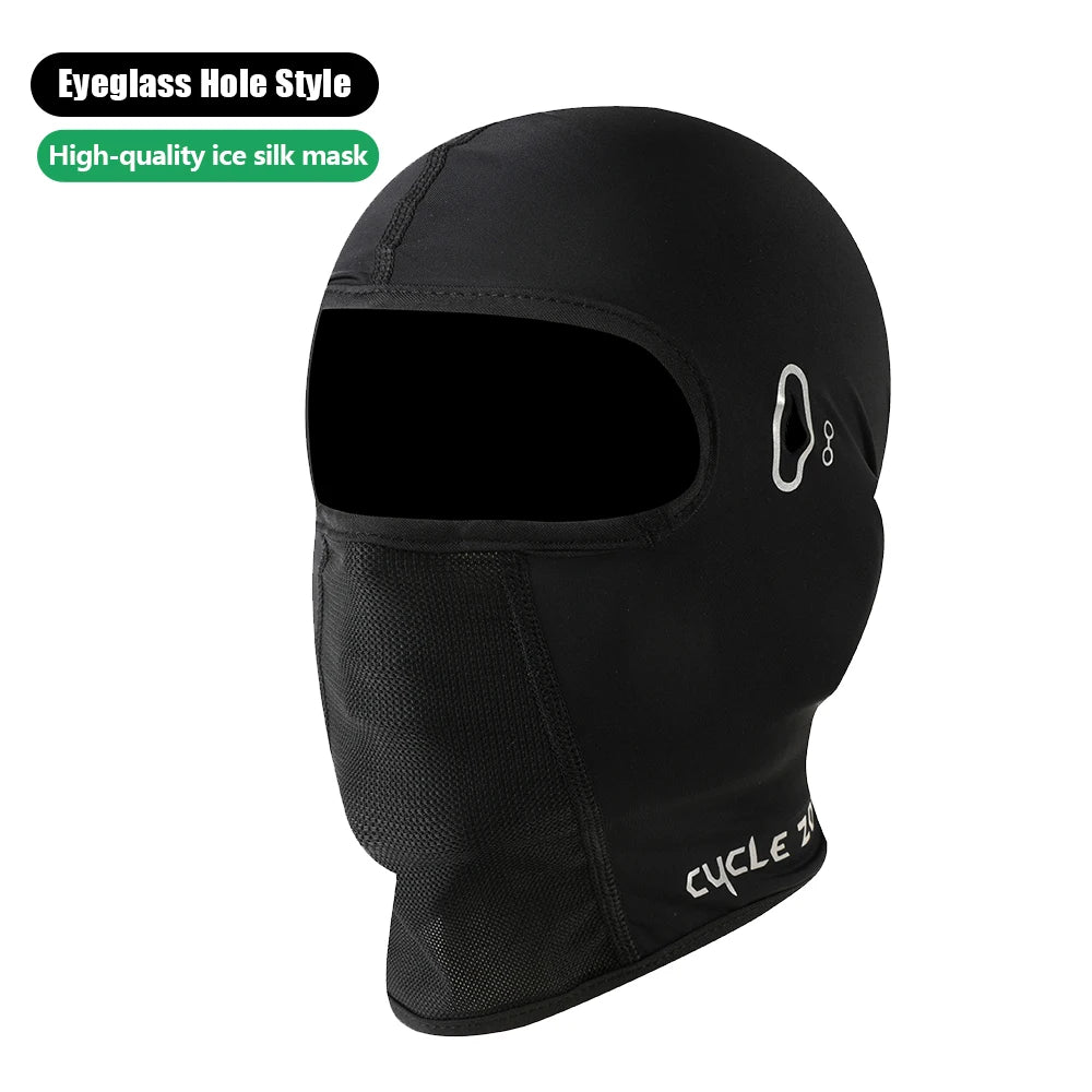 Full Face Mask Motorcycle Balaclava Hat UV Protection Breathable Scarf MTB Bike Cycling Full Mask with Glasses Hole for Outdoor