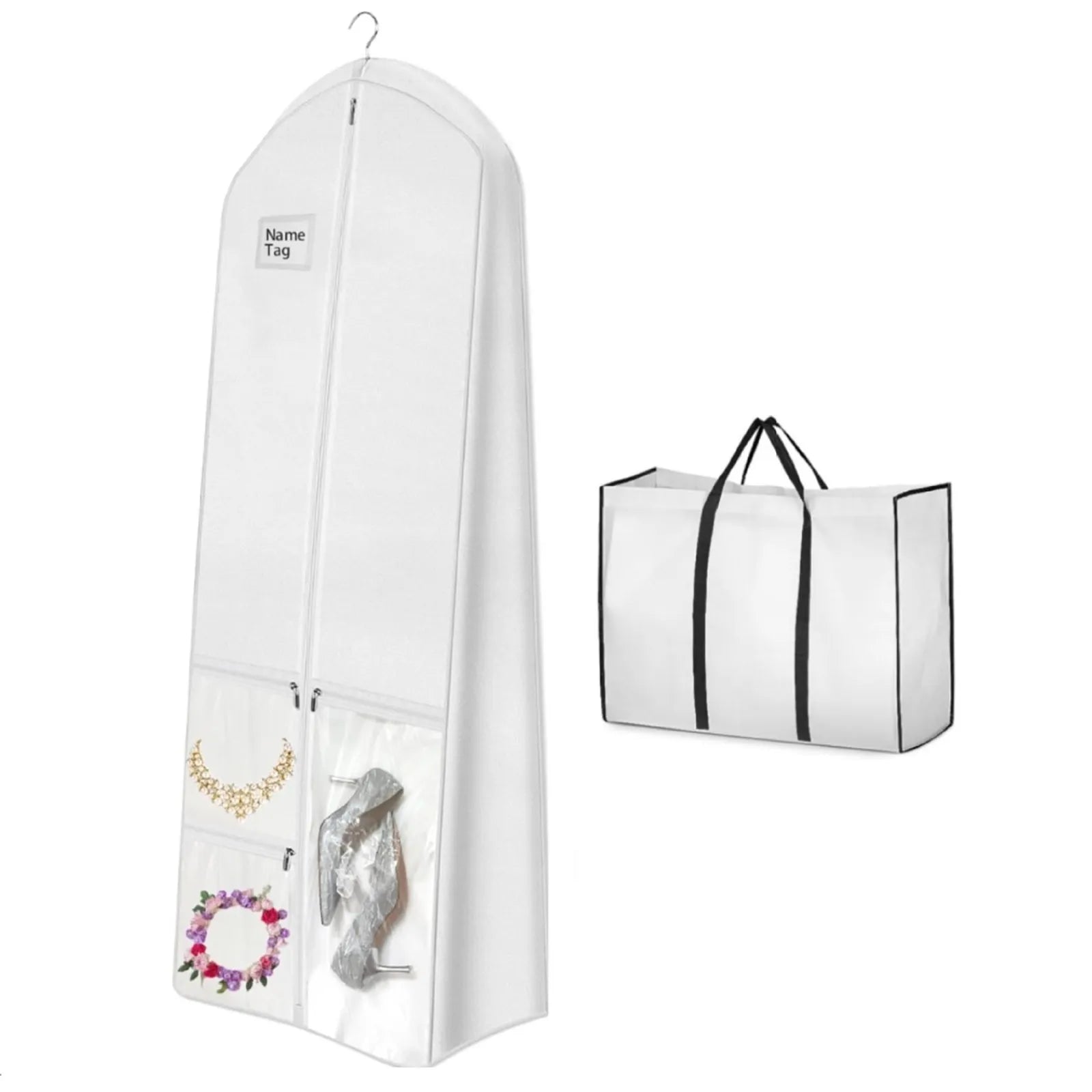 Wedding Dress Cover for Bridal Robe Garment Coat Storage Protective Waterproof Dustproof Storage Organize Cover Bag Case Pouch