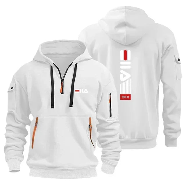 Fashionable men's pullover, outdoor jogging and fitness casual sweatshirt, Spring and Autumn 2025 new men's long-sleeved hoodie