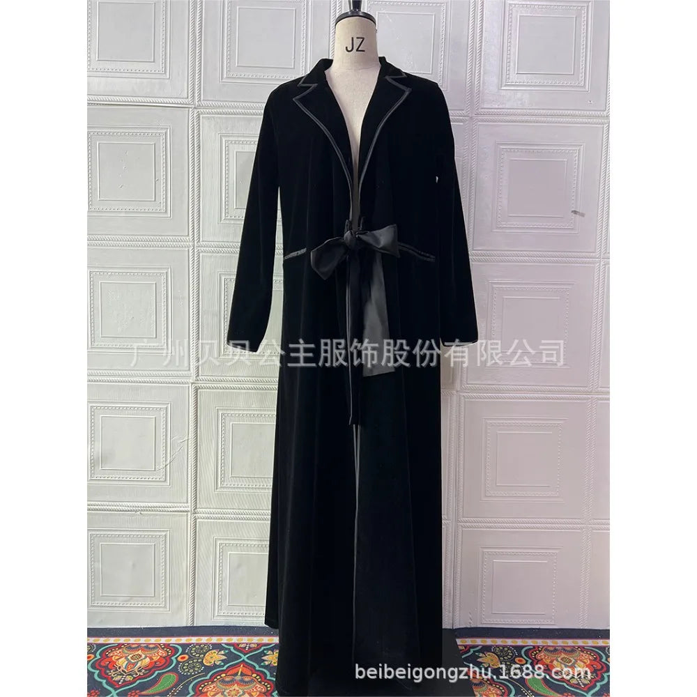 Muslim Women Dress Abaya Trench Coat REid Ramadan Jalabiya Abayas Kaftan Dubai Vestidos Arab Morocco Cardigan Robe 2026