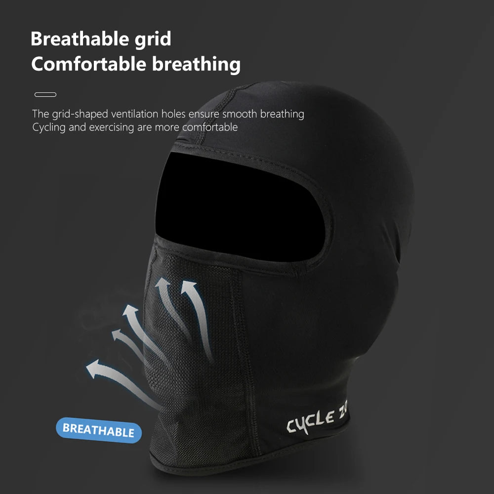 Full Face Mask Motorcycle Balaclava Hat UV Protection Breathable Scarf MTB Bike Cycling Full Mask with Glasses Hole for Outdoor