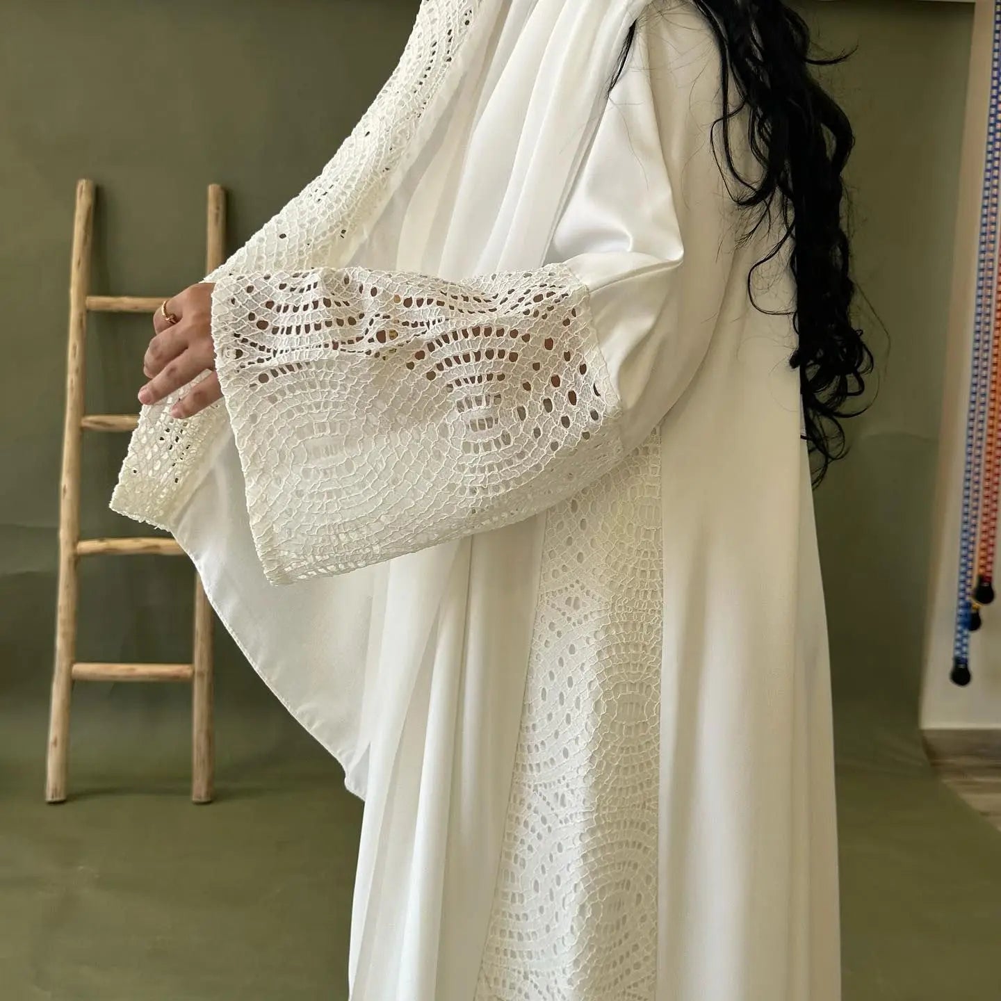 Eid Muslim Hijab Abaya Women Hollow Out Sleeve Abayas with Scarf Cardigan Jalabiya Party Dresses Dubai Kaftan Vestidos Long Robe