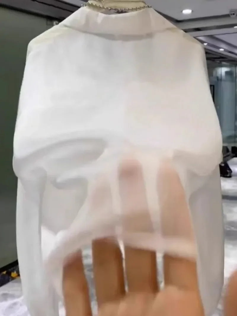 New Women's Shirt | Lightweight Breathable, Solid Color, Straight Button Placket, Lapel, Long-Sleeve, Outerwear & Sun-Protective