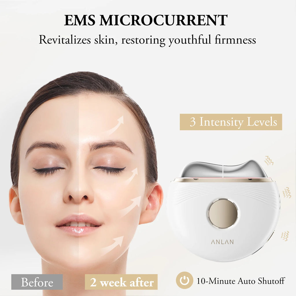 ANLAN Electric Guasha Massager EMS Face Lifting Anti-aging Remove Edema Firming Skin Clod Heat Scraping Skincare Beauty Device