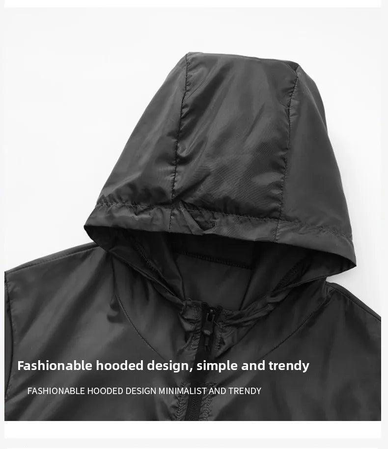 Summer Men's Sunscreen Jacket Ultra Light Ice Silk Breathable UPF50+UV Resistant Cycling Coat City Commuter Outdoor Hiking Jacke