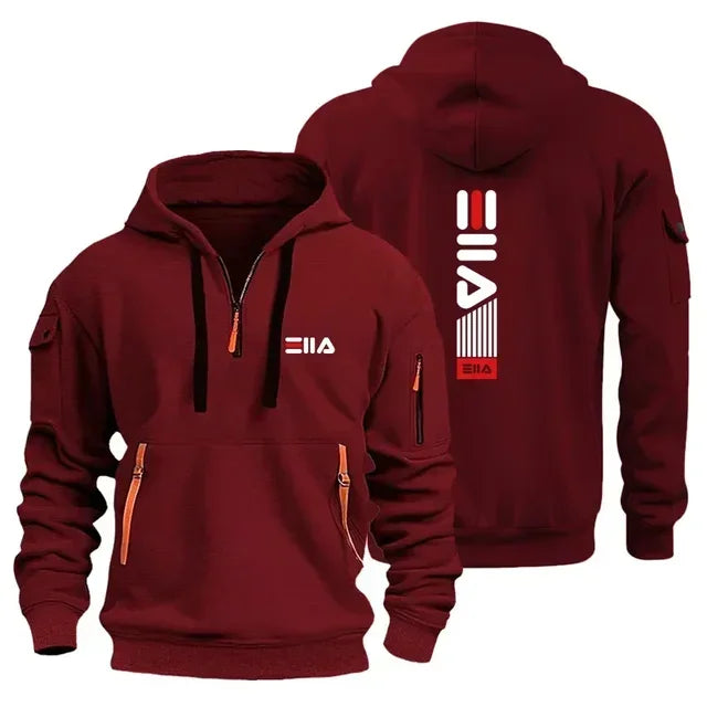Fashionable men's pullover, outdoor jogging and fitness casual sweatshirt, Spring and Autumn 2025 new men's long-sleeved hoodie