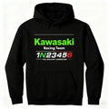 New trendy retro Kawasaki print hooded sweatshirt for men and women in the 2025 autumn/winter collection