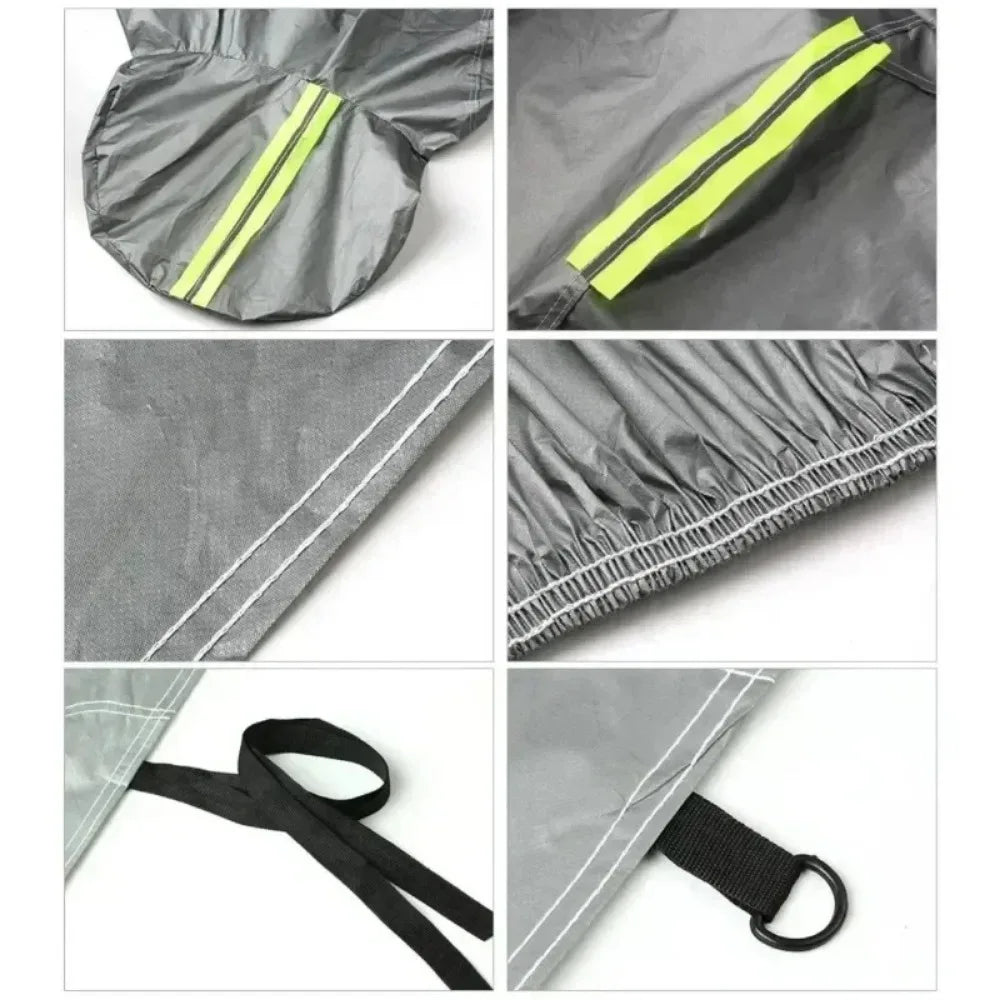 1 PCS Four Seasons Fit Full Car Cover Waterproof Dustproof PE Film Coat Aluminum Protective Sunshade UV Ray Reflectioncar Cover