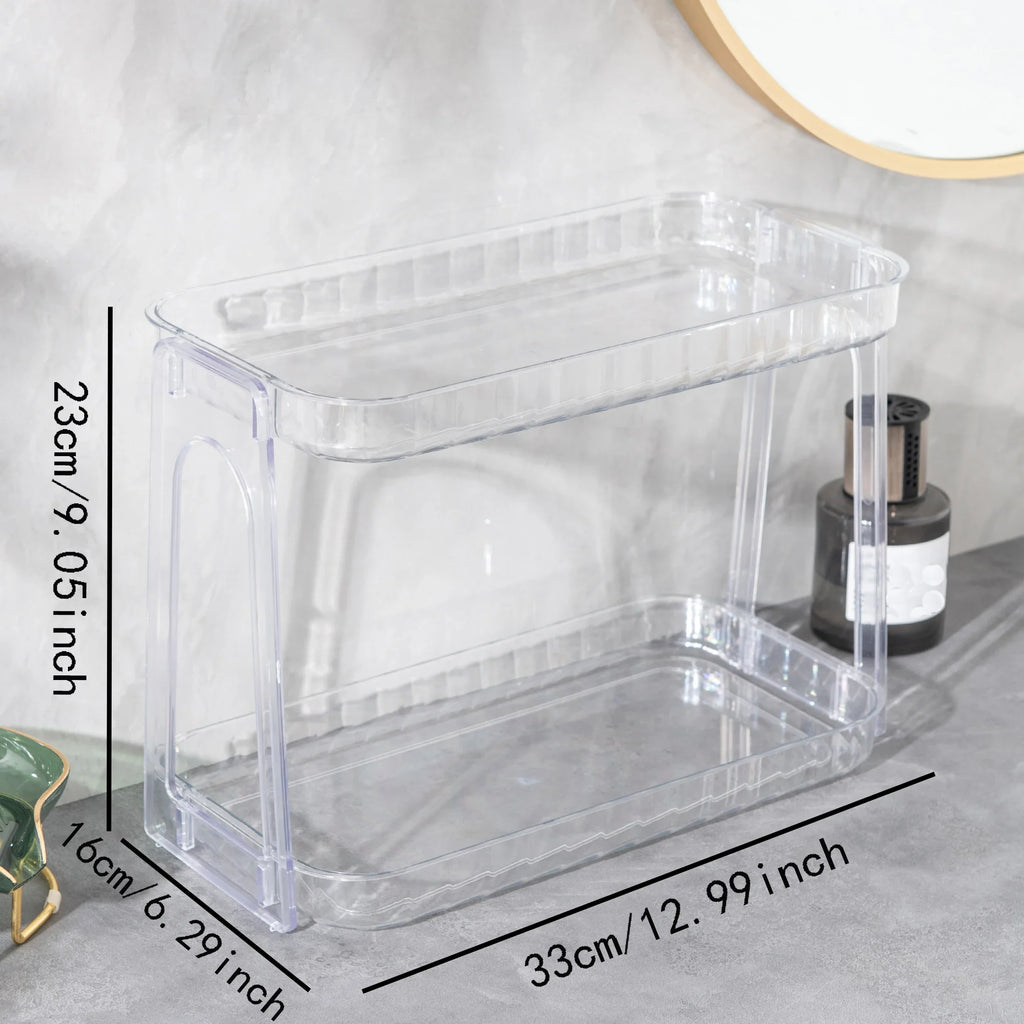 1pc Versatile  Cosmetic Organizer - Transparent, Multi-Layer Storage For Makeup & Skincare, Perfect For Bathroom & Bedroom