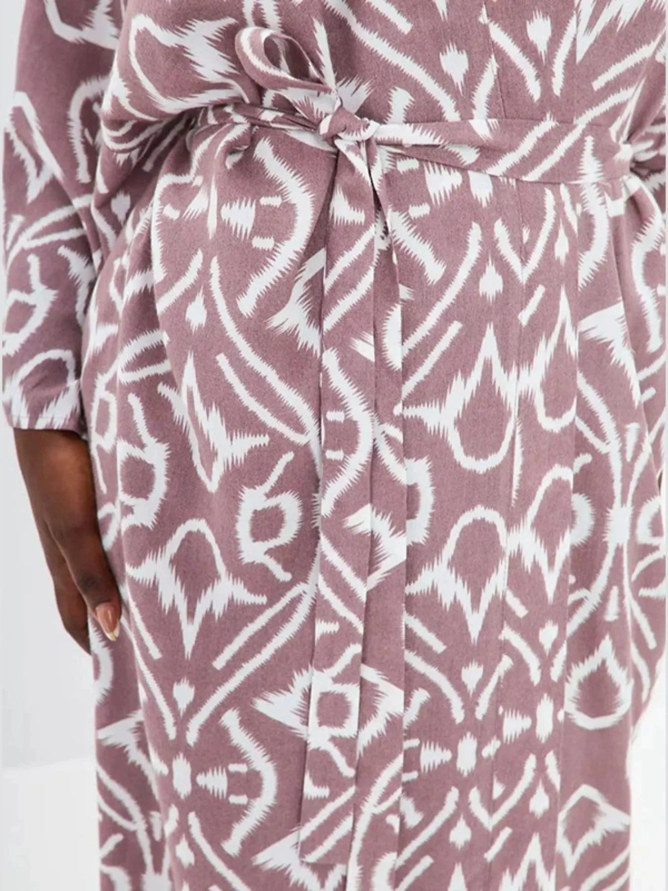 Geometric Print Surplice Beach Cover Up Dress - Elvaré Store