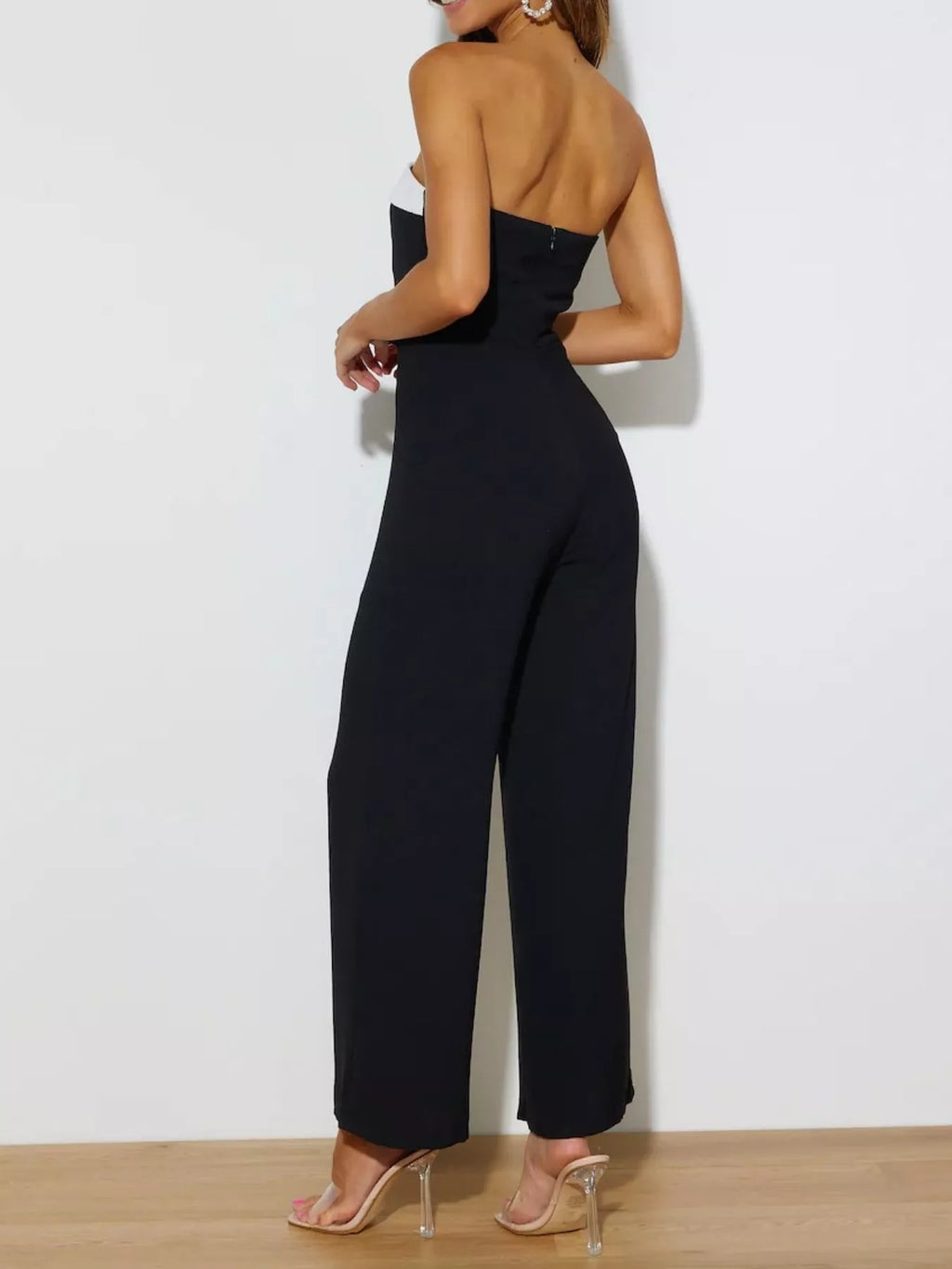 Contrast Tube Wide Leg Jumpsuit - Elvaré Store