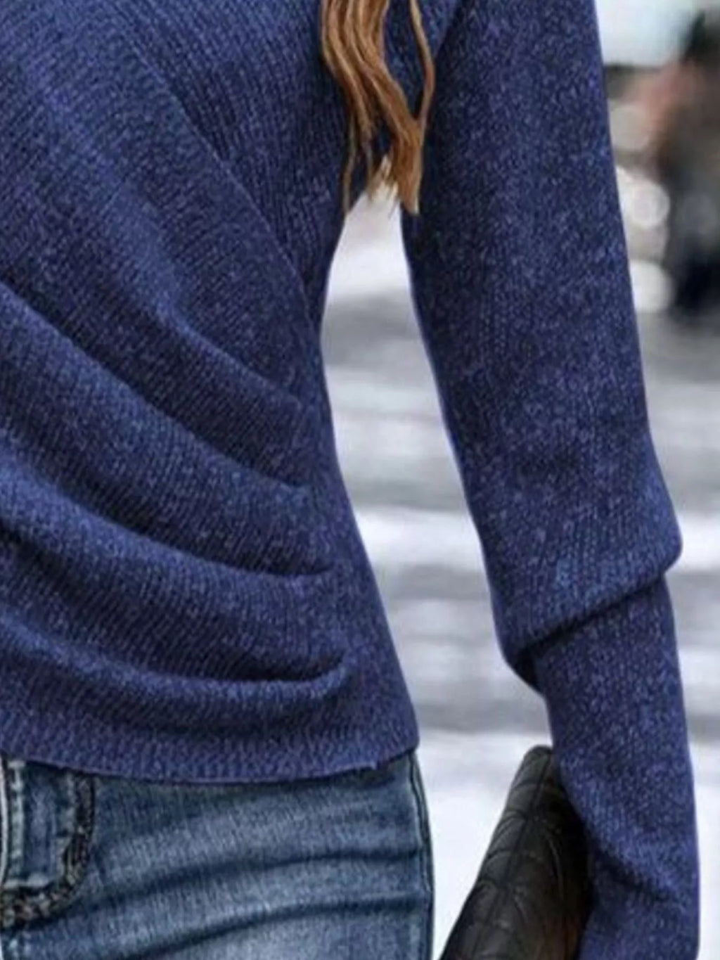 Surplice Long Sleeve Knit Top - Elvaré Store