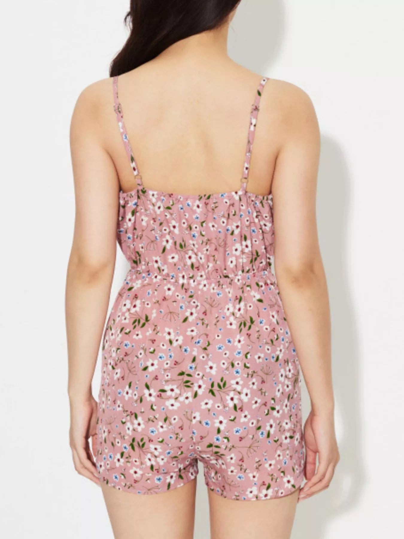 Floral Print Spaghetti Strap Romper - Elvaré Store