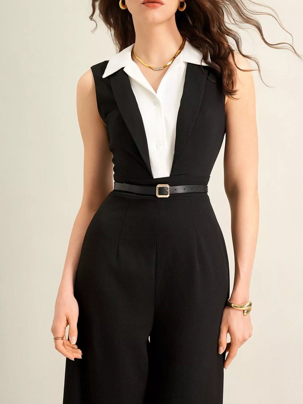 Sleeveless Wide Leg Jumpsuit - Elvaré Store