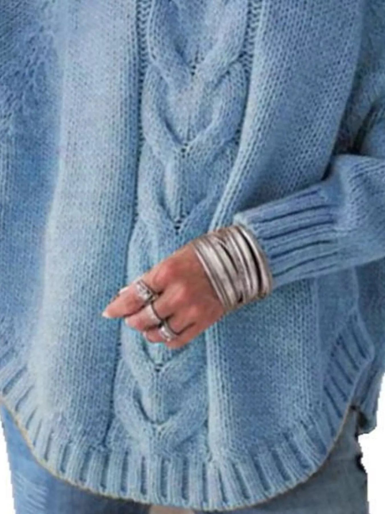 Cable-Knit Long Sleeve Sweater - Elvaré Store