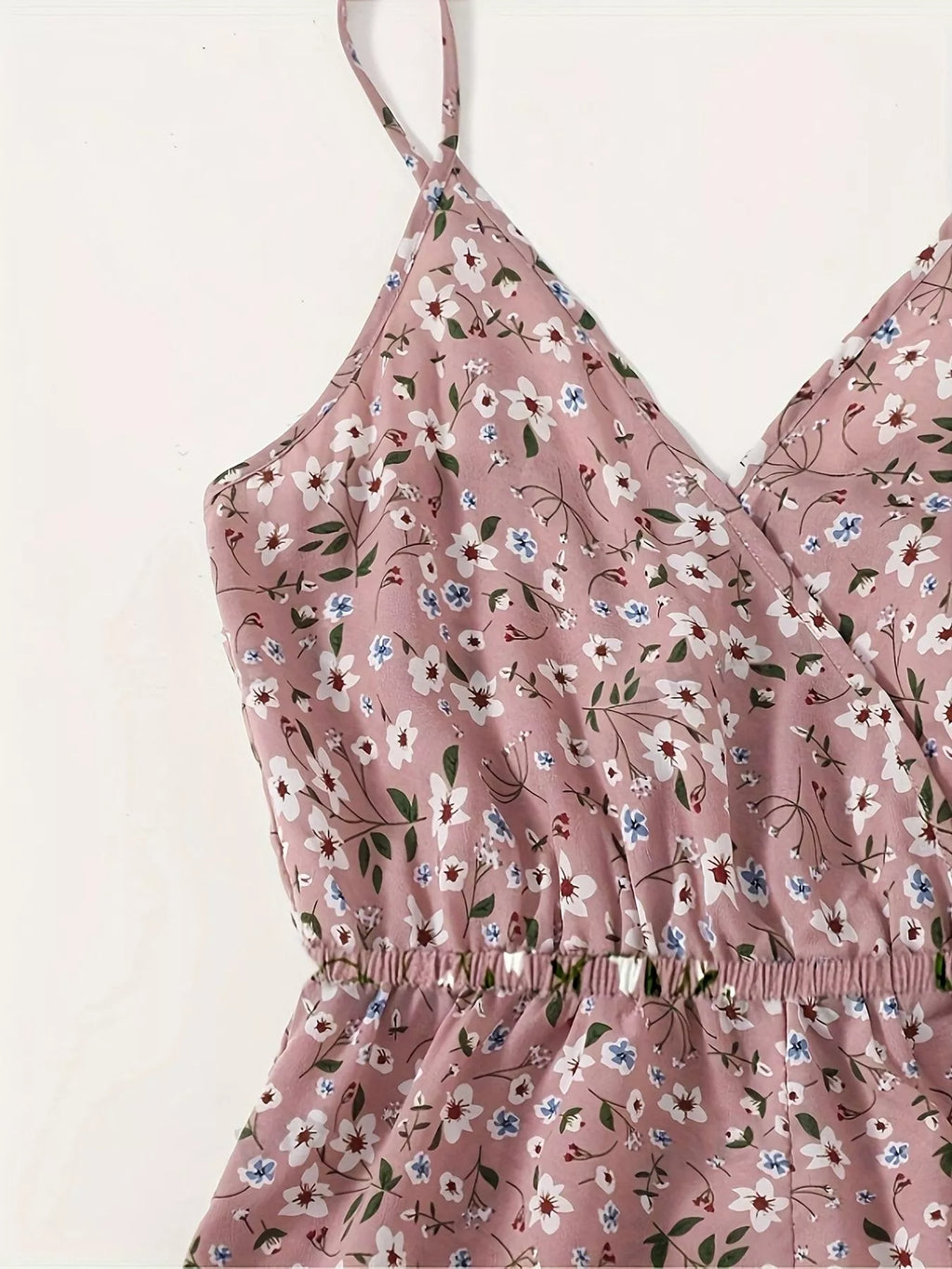 Floral Print Spaghetti Strap Romper - Elvaré Store