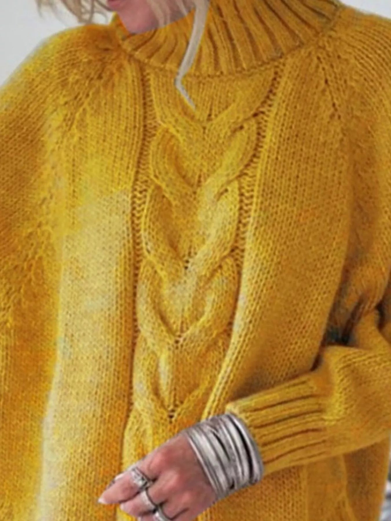 Cable-Knit Long Sleeve Sweater - Elvaré Store