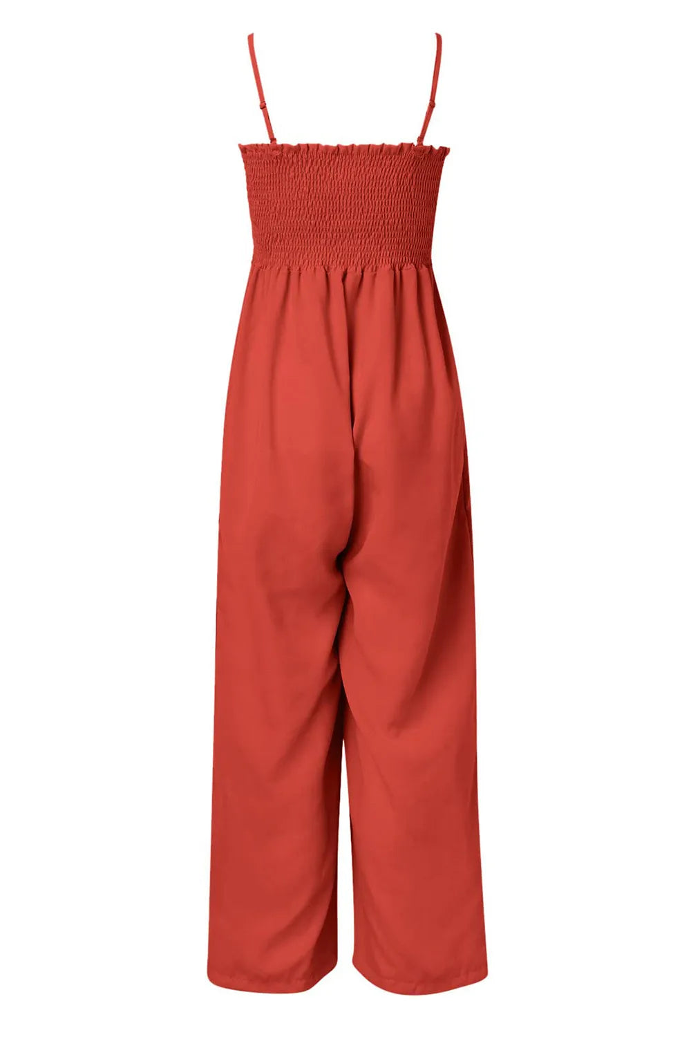 Smocked Spaghetti Strap Wide Leg Jumpsuit - Elvaré Store