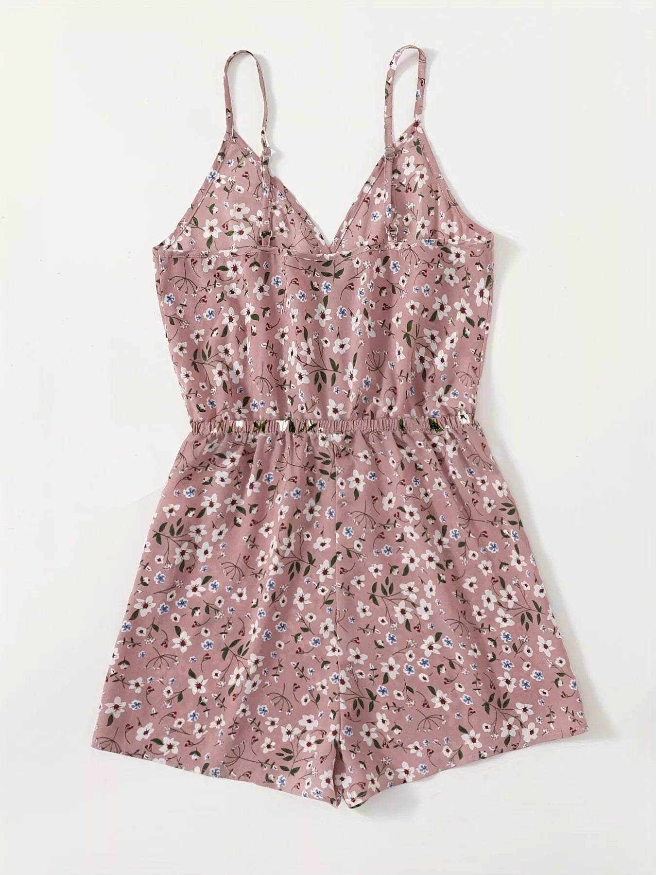 Floral Print Spaghetti Strap Romper - Elvaré Store