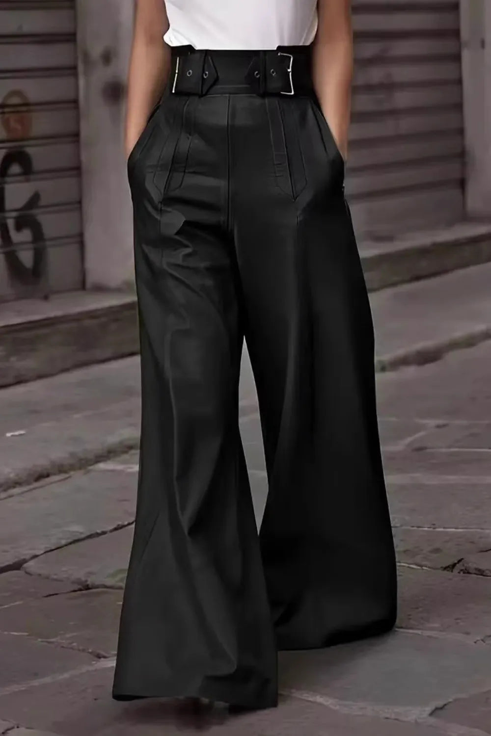 High Waist Wide Flare Pants - Elvaré Store