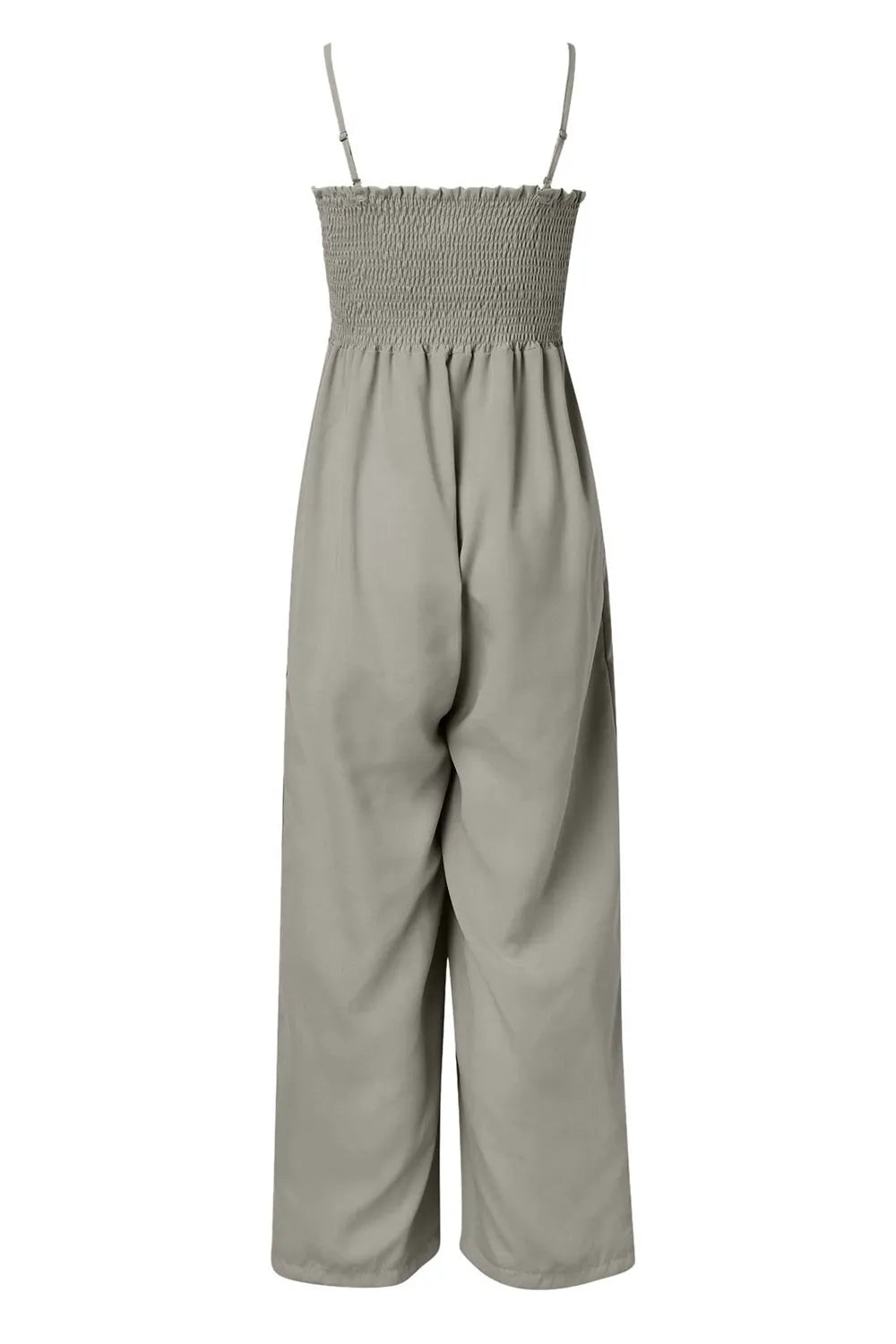Smocked Spaghetti Strap Wide Leg Jumpsuit - Elvaré Store